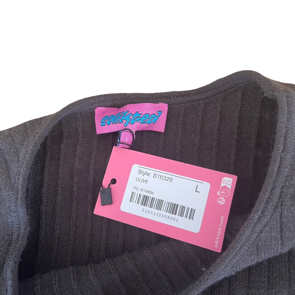 Edikted Distressed Ribbed Knit Sweater - Picture 4 of 5